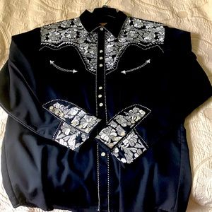Scully Mens western formal cowboy dress shirt XL